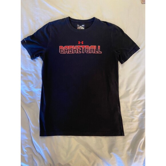 Under Armour T Shirt Heat Gear Men’s Small Short Sleeve Navy - Picture 2 of 8